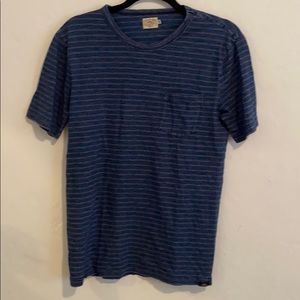 Faherty Indigo Red Striped Tee Shirt